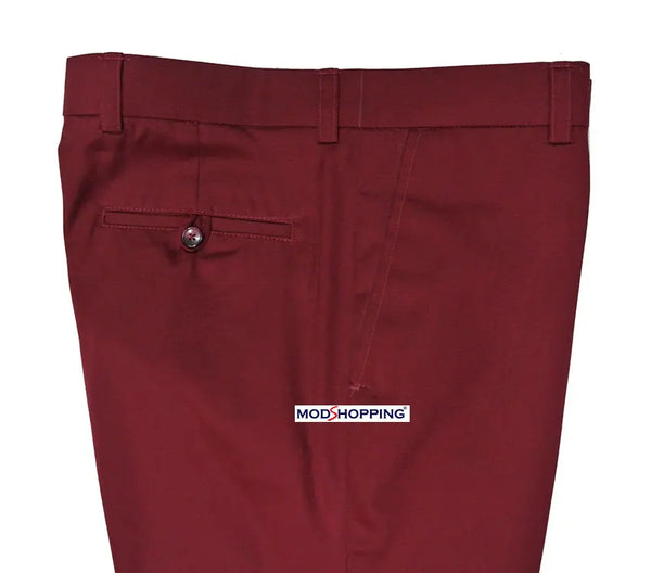 Sta Press Trousers | Burgundy Sta Press Trouser Modshopping Clothing