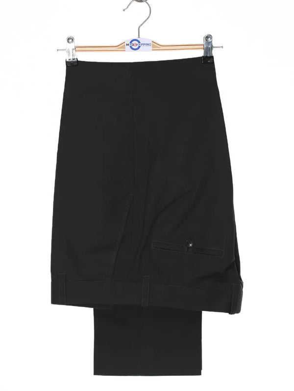 Sta Press Trousers | Black Sta Press Trouser Modshopping Clothing