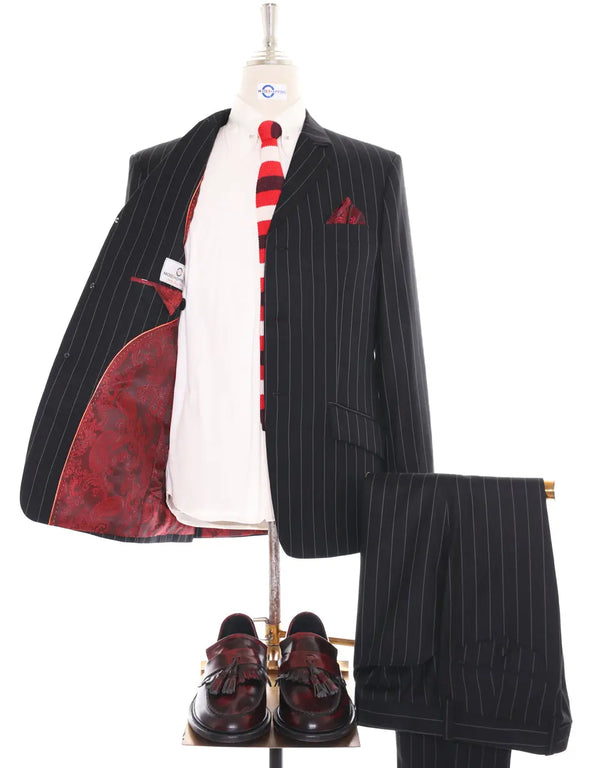 Stripe Suit | Black and White Pinstripe Suit Modshopping Clothing