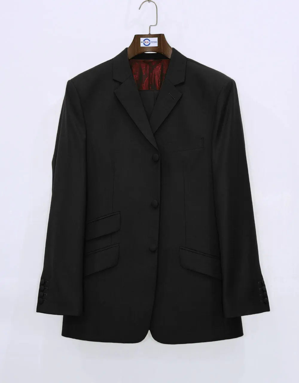 Suit Package Tailored 3 Button Black Mod Suit For Men – Modshopping ...