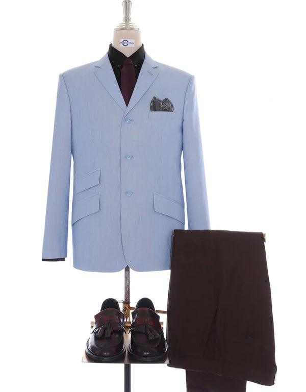 Summer Jacket - Sky Pinstripe Jacket Modshopping Clothing
