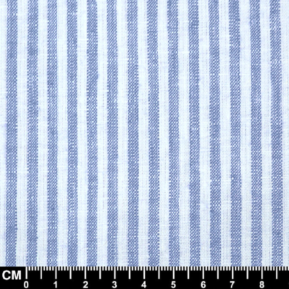 Navy Blue and White Stripe Linen Size