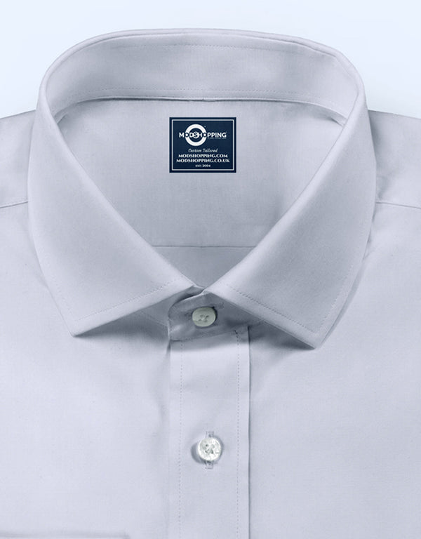 Men's Shirt - White Color Spread Collar Shirt