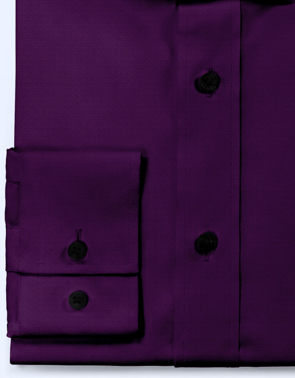 Men's Shirt - Purple Color Spread Collar Shirt