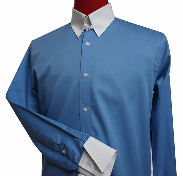 Tab Collar Shirt | Sky Blue Tab Collar Mod Shirt Modshopping Clothing
