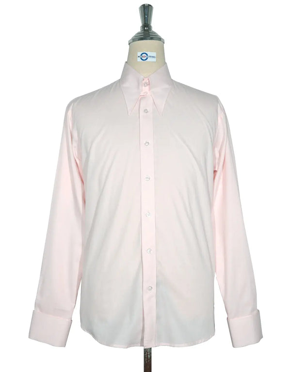 Tab Collar Shirt | Pink Tab Collar Shirt Modshopping Clothing