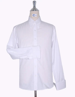 Tab Collar Shirt | White Tab Collar Shirt Modshopping Clothing