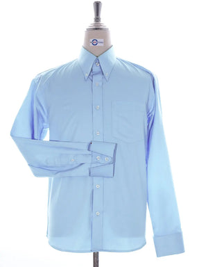 This Shirt Only - Sky Blue Button Down Collar Shirt Size L Modshopping Clothing
