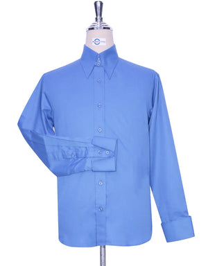 This Shirt Only - Sky Blue Tab Collar Shirt Size XL Modshopping Clothing