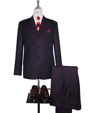 This Suit Only. Purple And Black Two Tone Suit Jacket Size40R Trouser 34/32 Modshopping Clothing