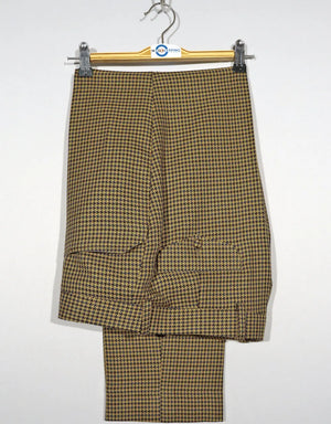 This Trouser Only - Brown and Black Houndstooth Trouser Size 34 Inside leg 34 Modshopping Clothing