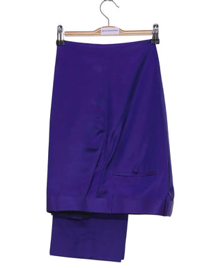 This Trouser Only - Dark Purple and Red Two Tone Trouser Size 32 Inside Leg 32 Modshopping Clothing