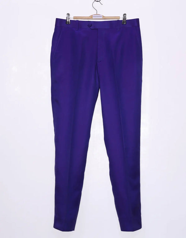 This Trouser Only - Dark Purple and Red Two Tone Trouser Size 32 Inside Leg 32 Modshopping Clothing