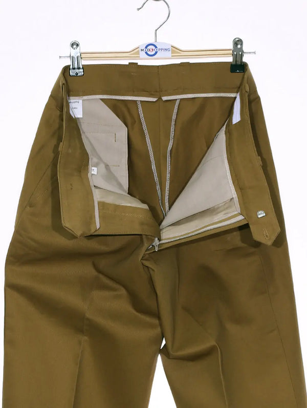 This Trouser Only - Khaki Sta Press Trouser Size 34 Inside leg 32 Modshopping Clothing