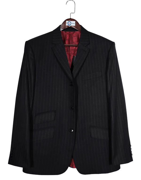 Tweed Blazer - Black Stripe Tweed Blazer Modshopping Clothing