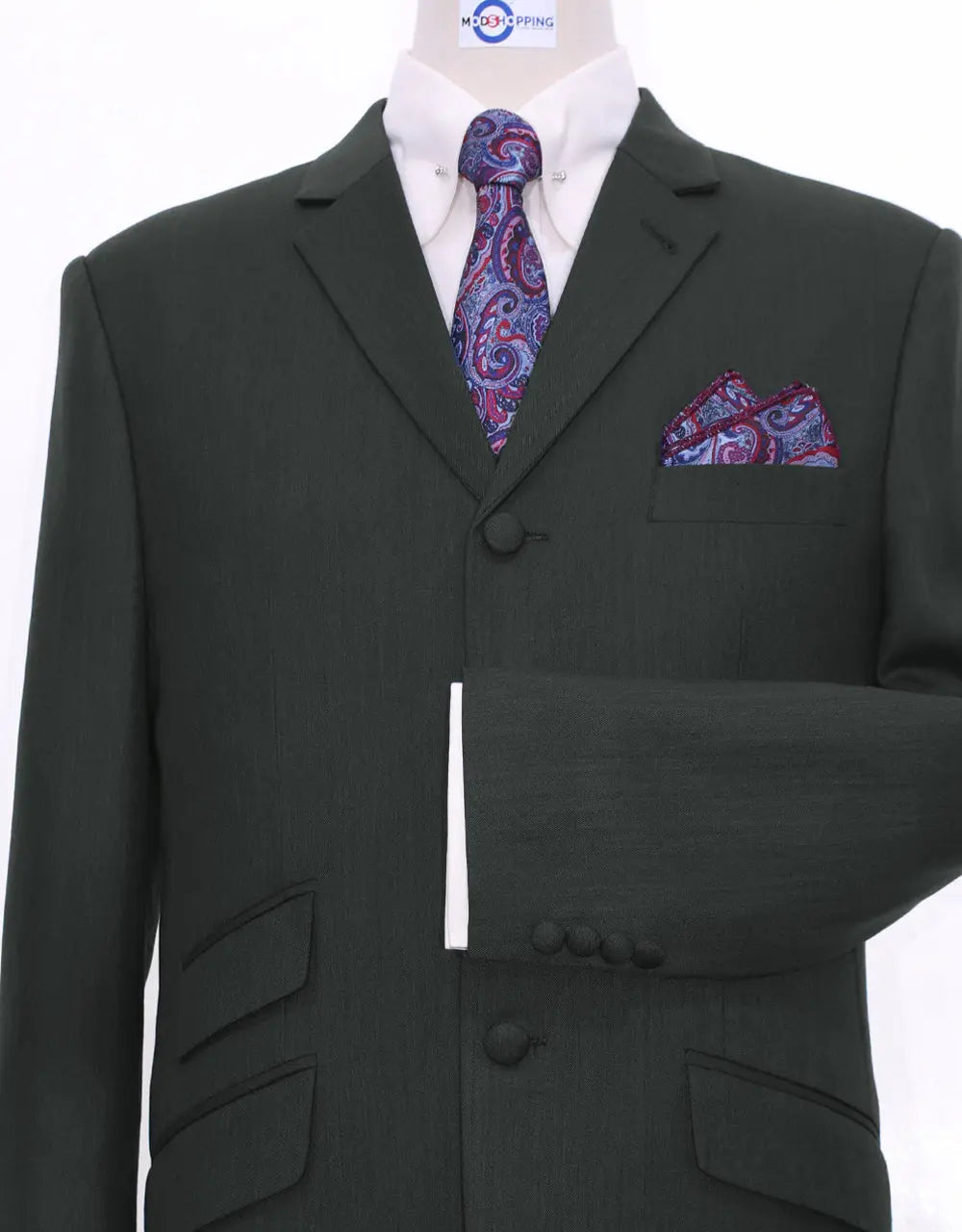 Tweed Suit - Grey Herringbone 3 Piece Suit Modshopping Clothing