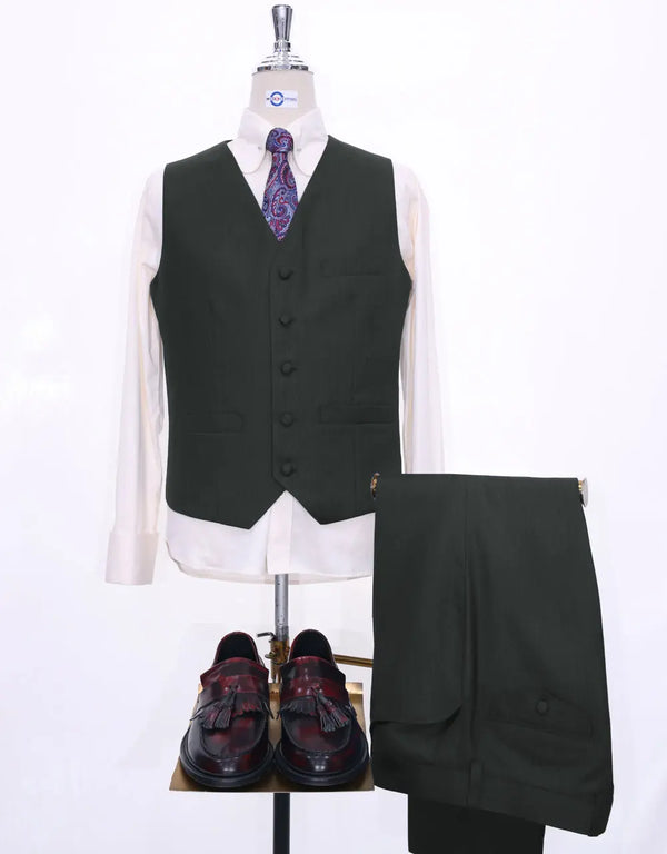 Tweed Suit - Grey Herringbone 3 Piece Suit Modshopping Clothing
