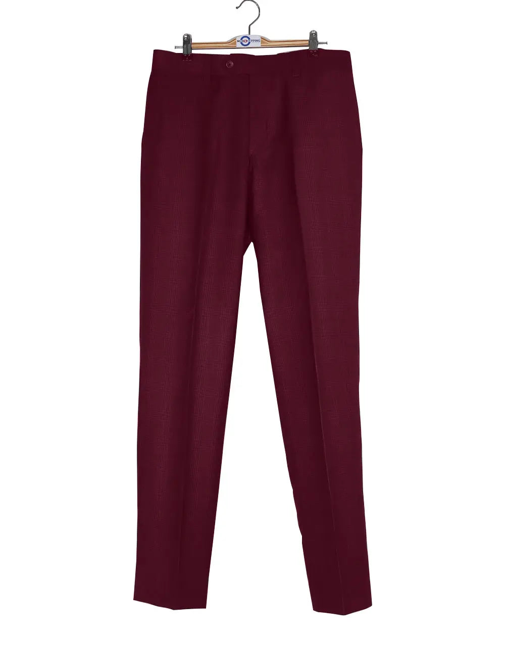 Two Button Suit - Burgundy Prince of Wales Check Suit Modshopping Clothing