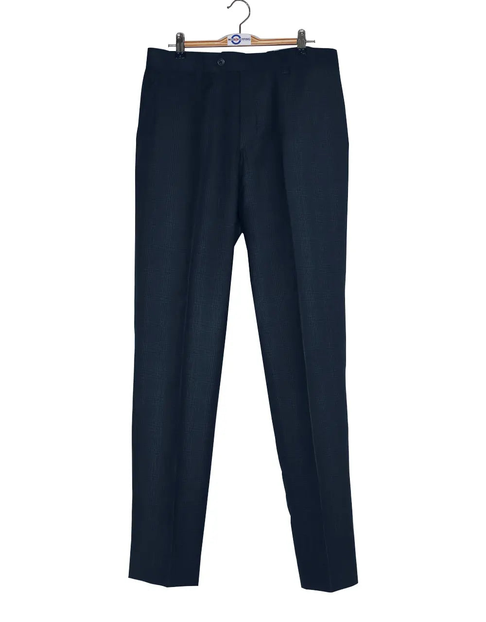 Two Button Suit - Dark Navy Blue Prince of Wales Check Suit Modshopping Clothing