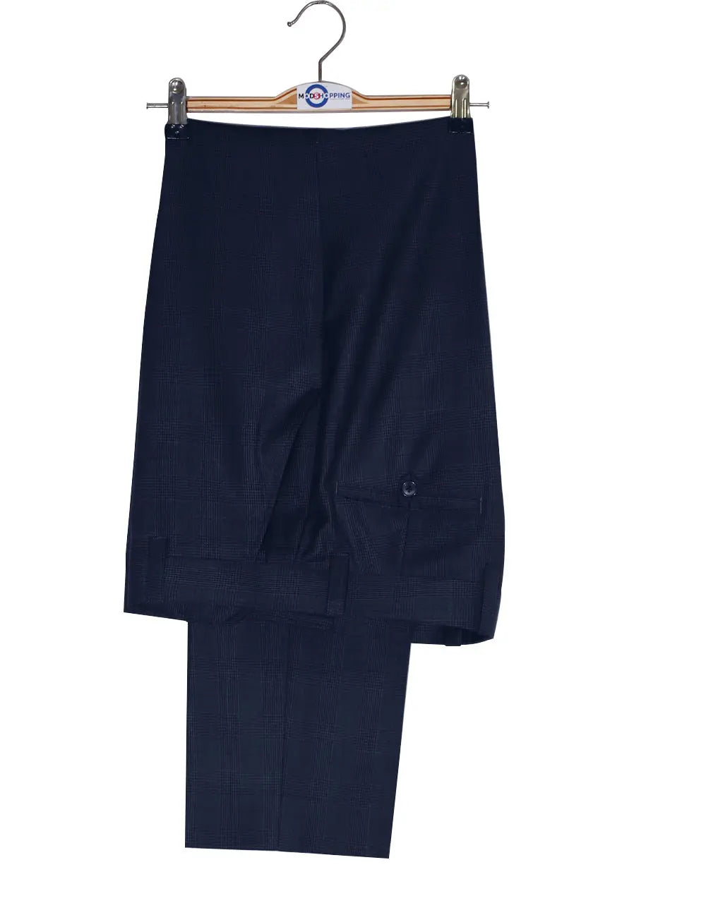 Two Button Suit - Dark Navy Blue Prince of Wales Check Suit Modshopping Clothing