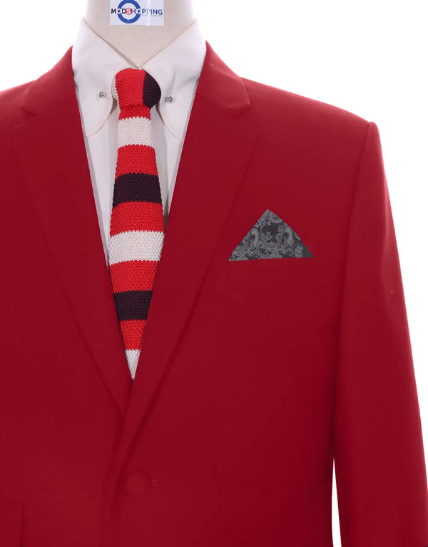 Two Button Suit - Red Suit Modshopping Clothing