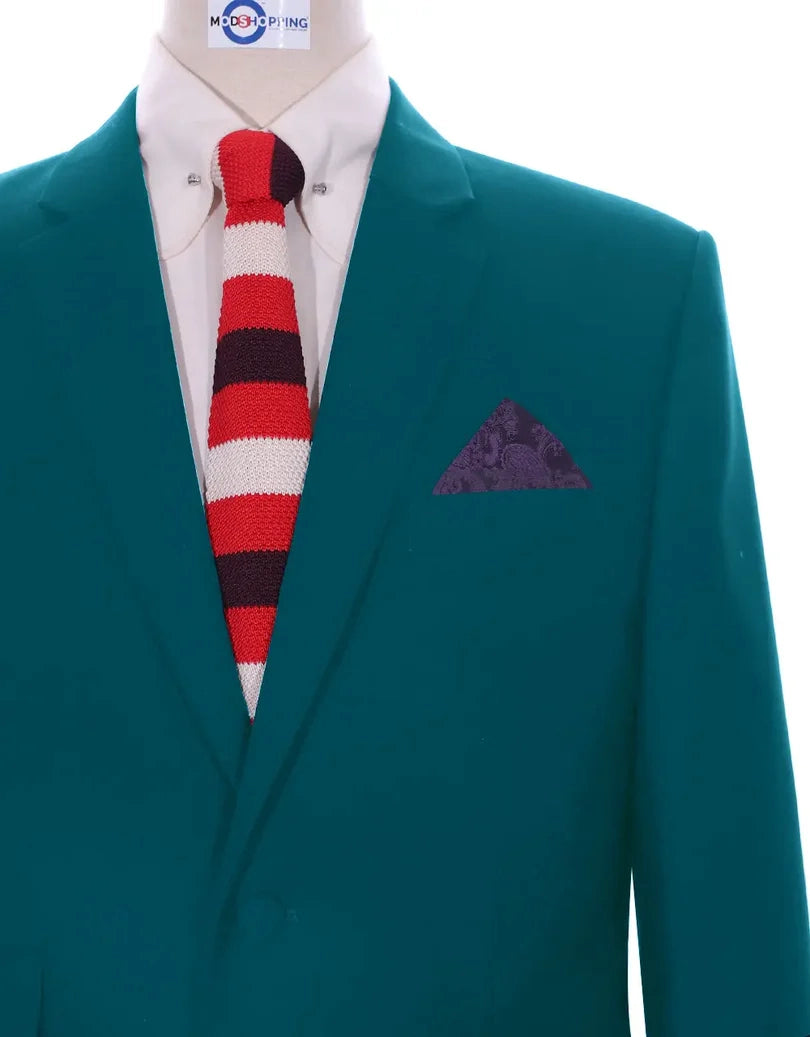 Two Button Suit - Peacock Blue Suit