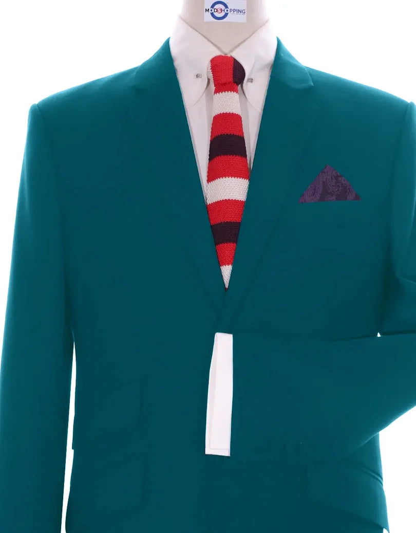 Two Button Suit - Peacock Blue Suit