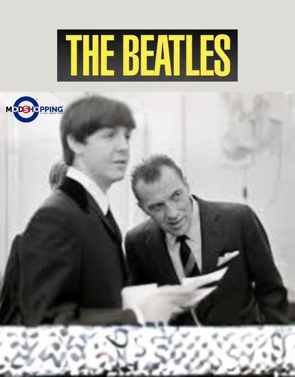 Beatles-Inspired Black Wool & Velvet Winged-Lapel Suit.