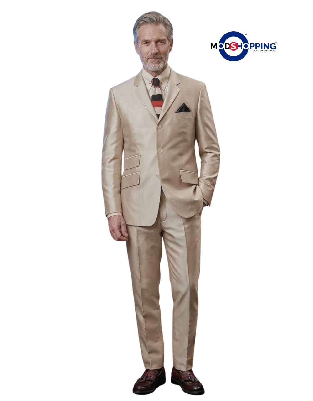 Tonic Suit | 60S Style Pale Gold Tonic Suit For Men