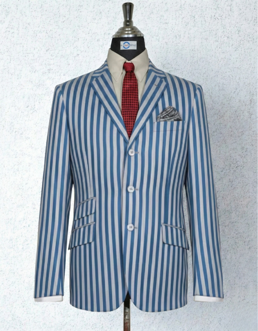 Boating Blazer - Blue and White Stripe Blazer