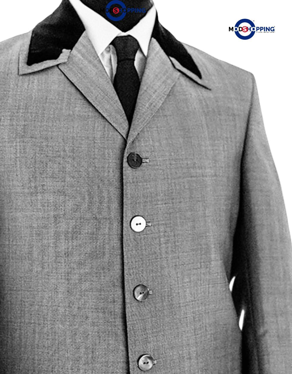 The Beatles’ “A Hard Day’s Night”Light silver-grey suits|George Harrison