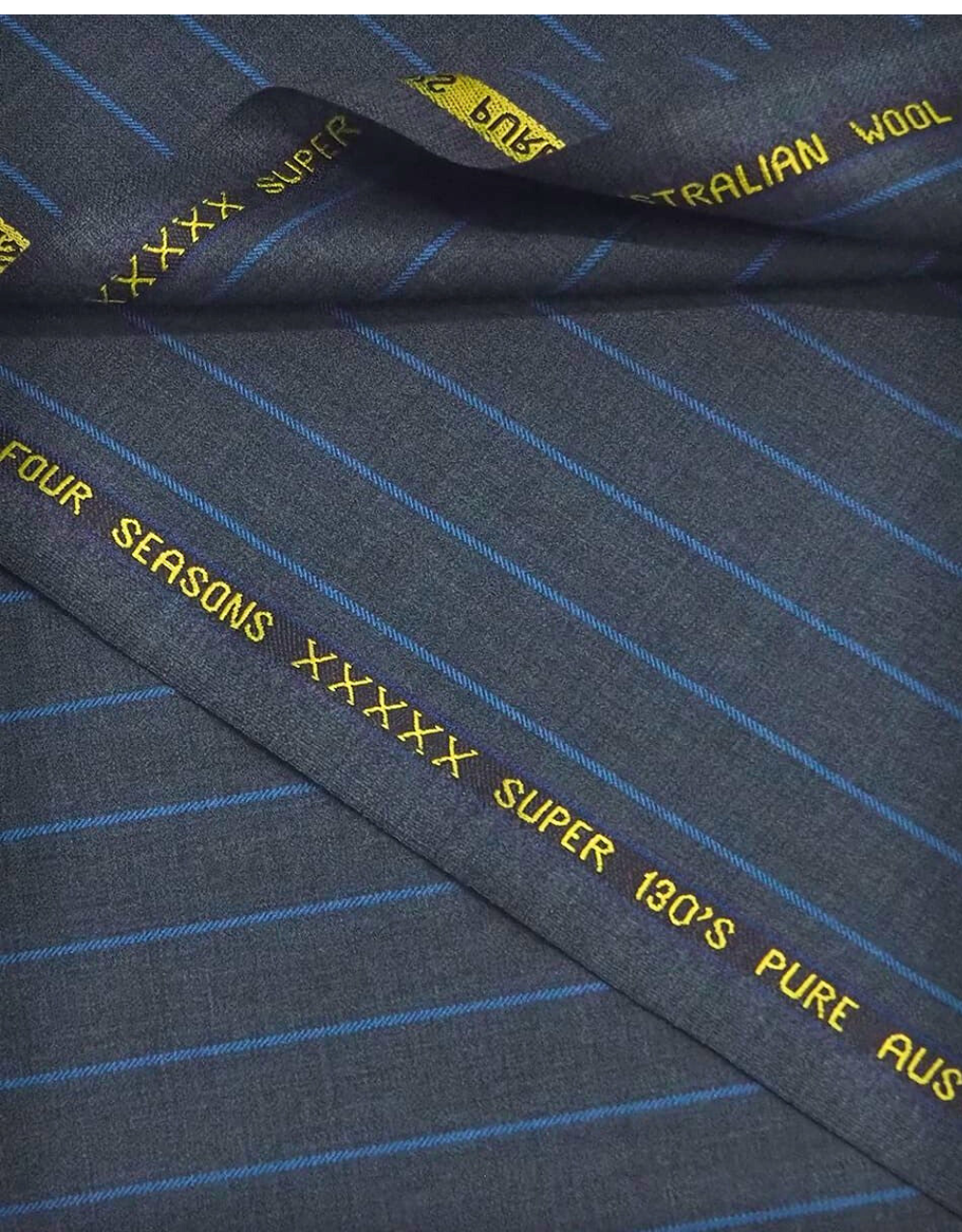 Dark Grey & Blue Stripe 2-Piece Suit for Men