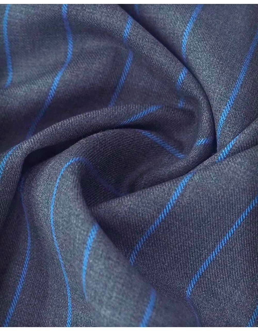Dark Grey & Blue Stripe 2-Piece Suit for Men