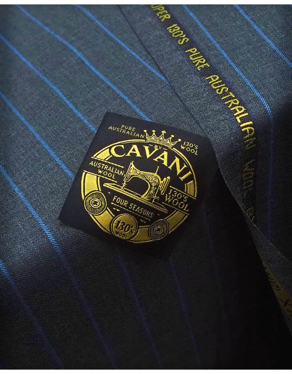 Dark Grey & Blue Stripe 2-Piece Suit for Men