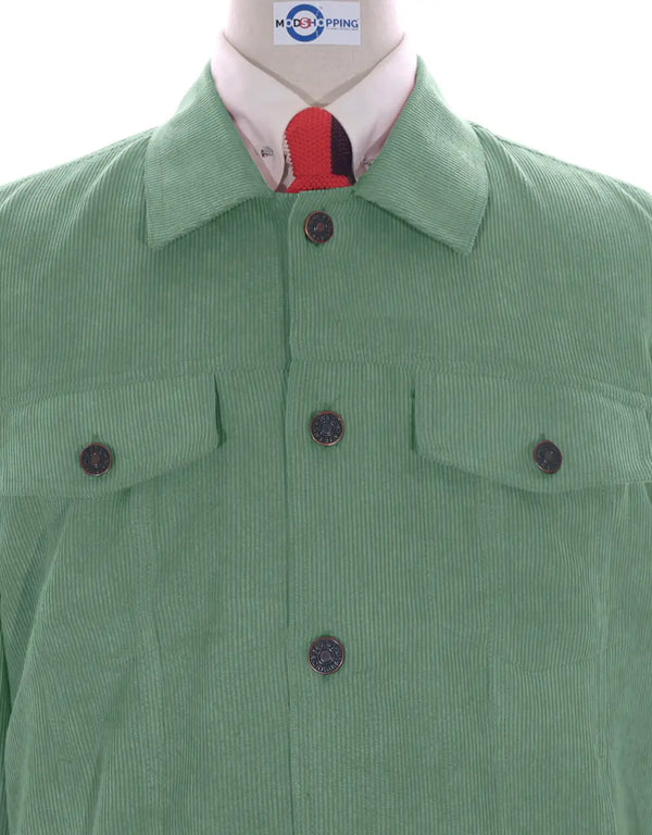 Vintage Mint Green Corduroy Jacket Modshopping Clothing