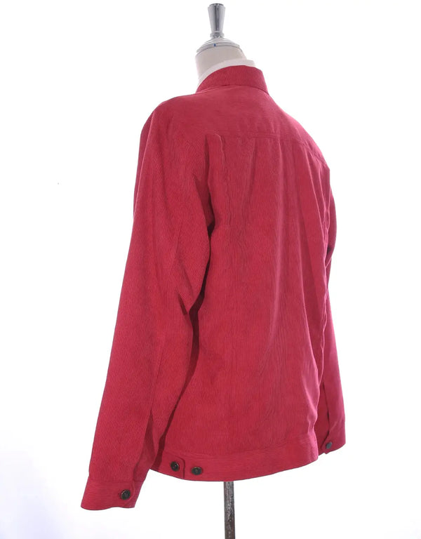Vintage Red Berry Corduroy Jacket Modshopping Clothing