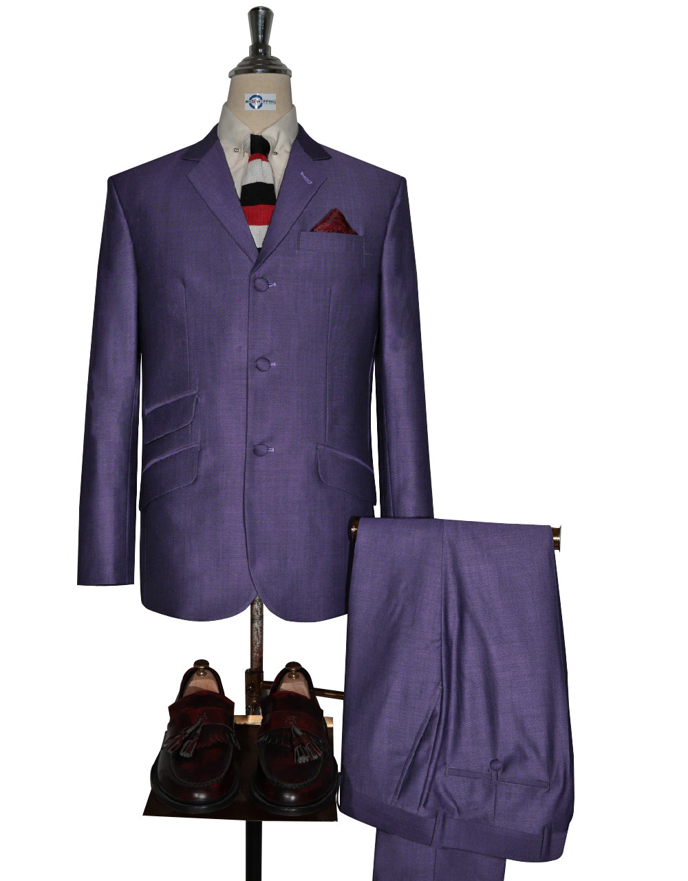 Violet and Black Two Tone Suit