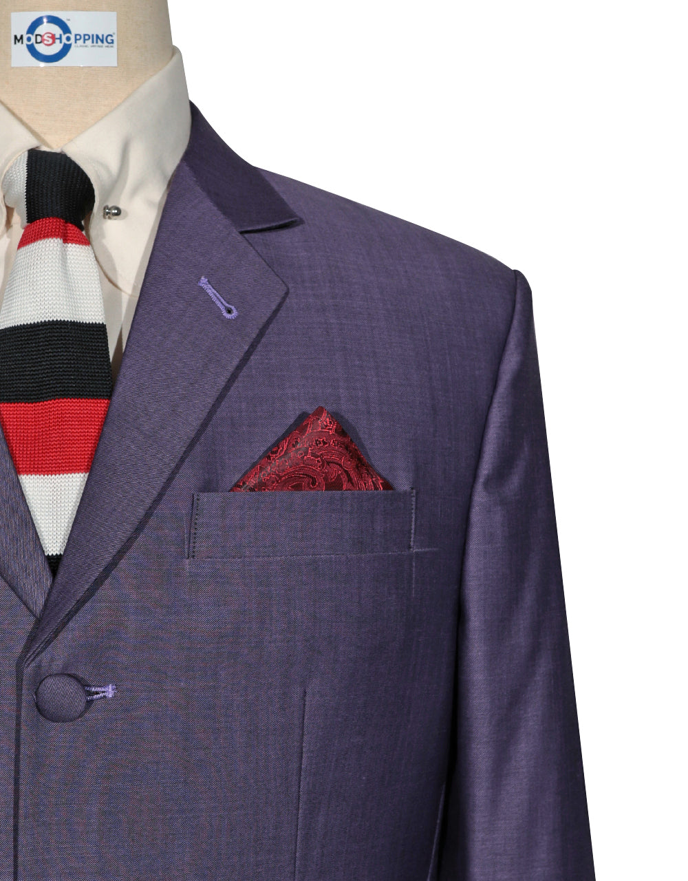 Violet and Black Two Tone Suit