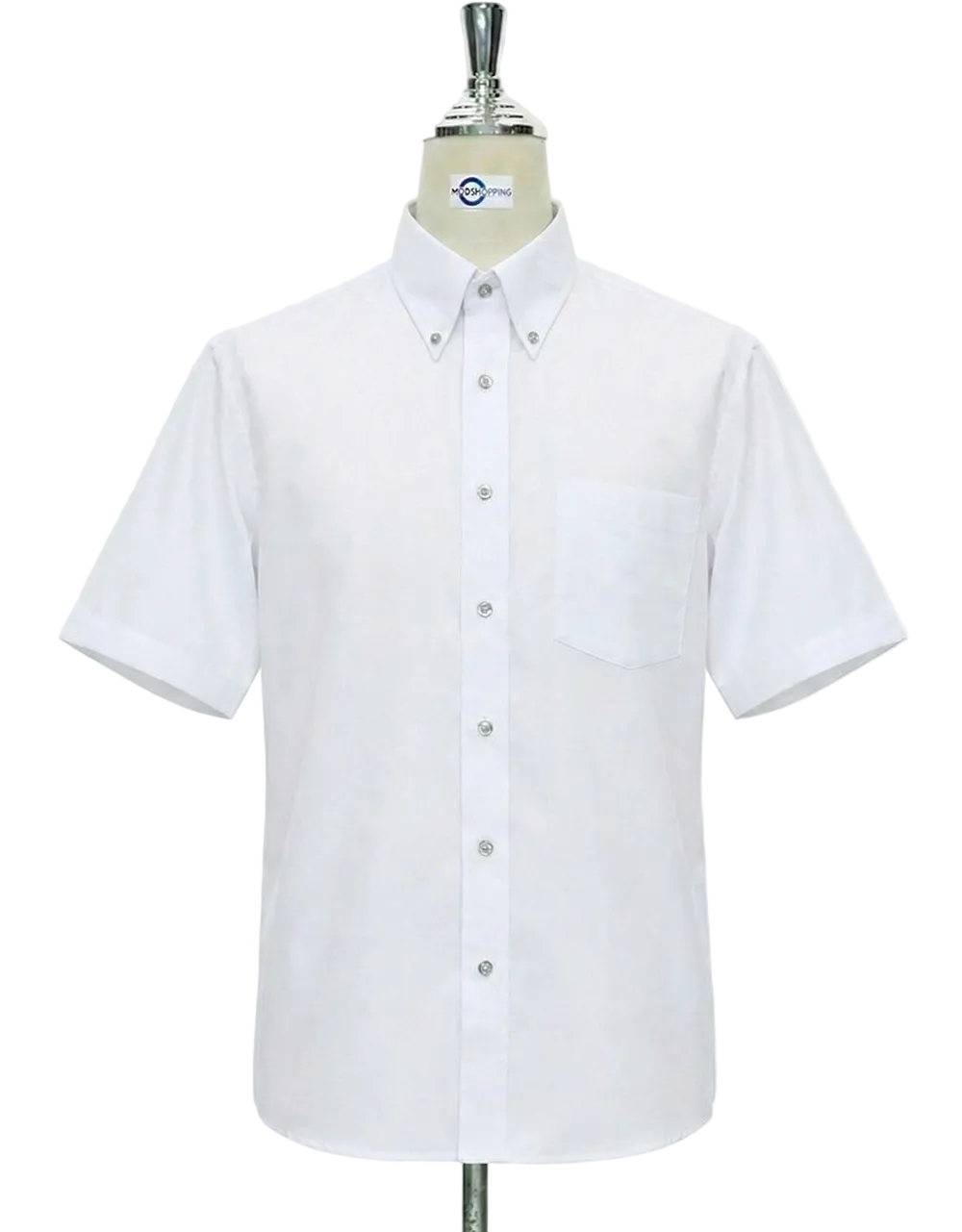 White Short Sleeve Shirt – Classic Cotton Casual Button-Up