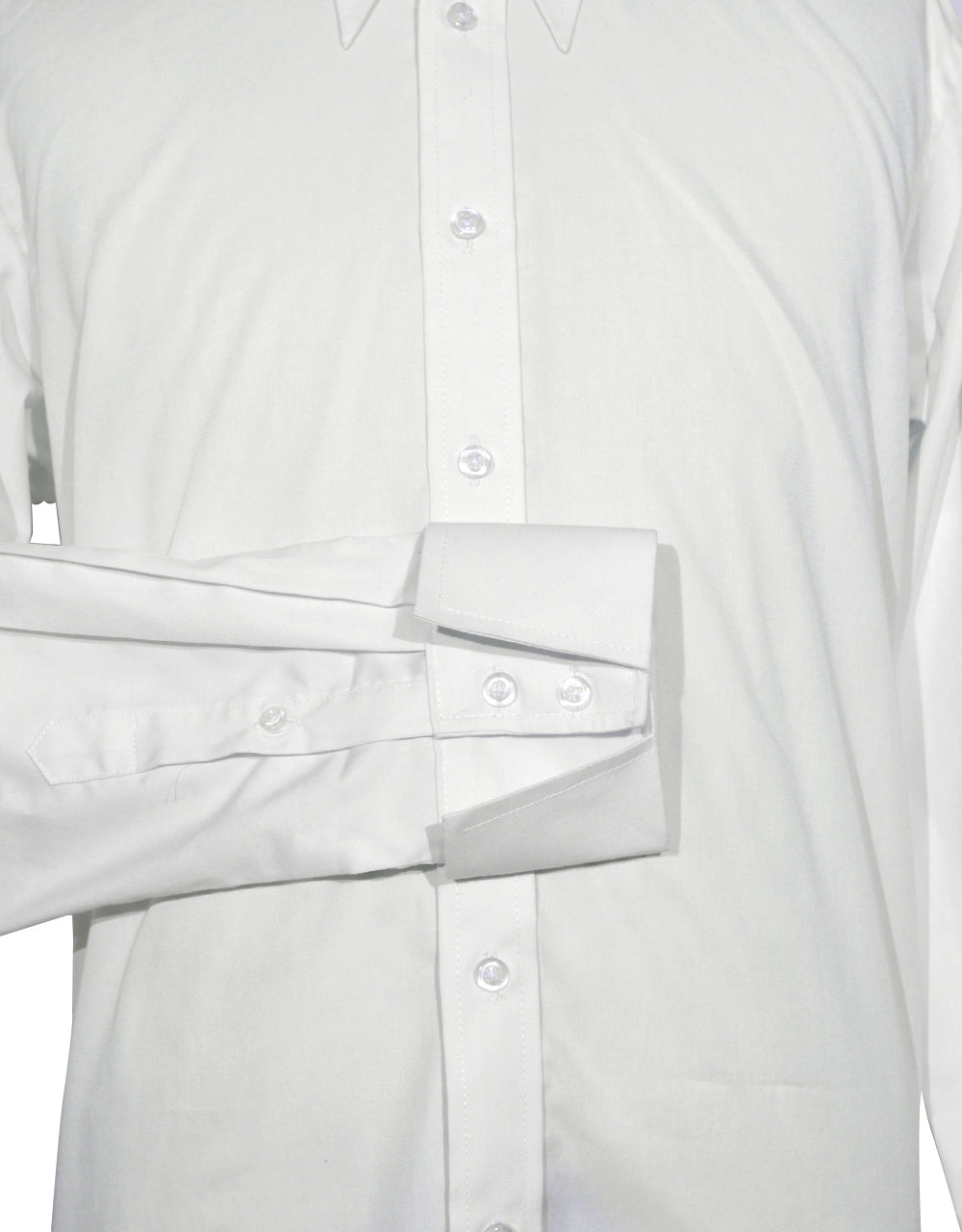 Tab Collar Shirt | Vintage Style White Long Collar Shirt