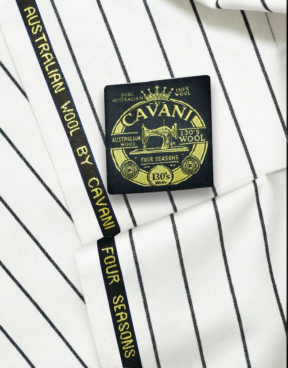 White and Black Stripe Fabric