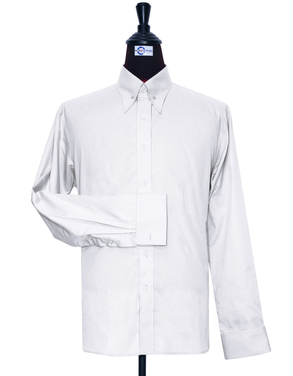 Men's Pin Collar Shirt | White Pin Collar Shirt