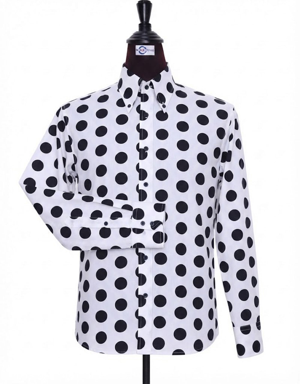 White & Black Large Polka Dot Shirt