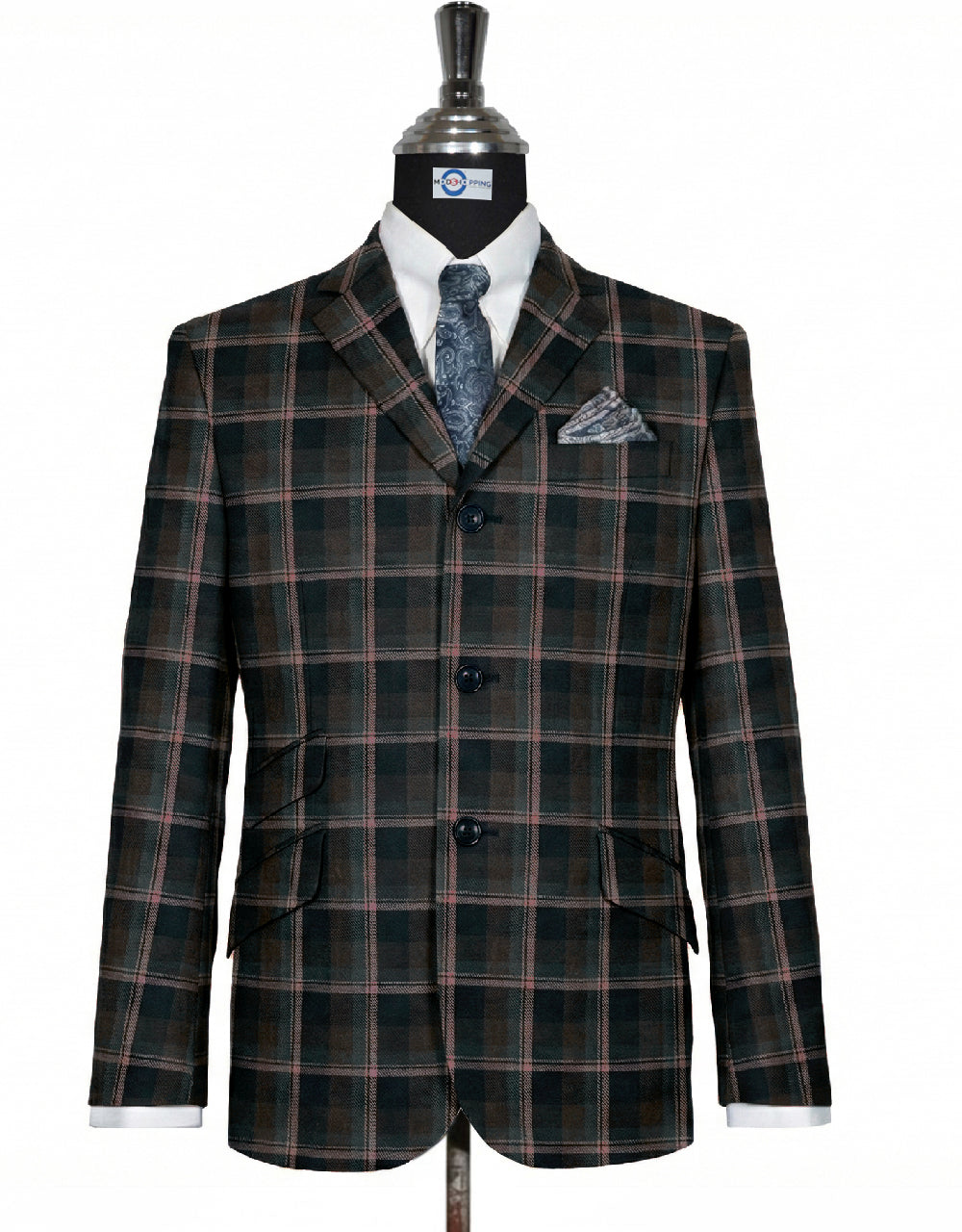 Windowpane Check Blazer