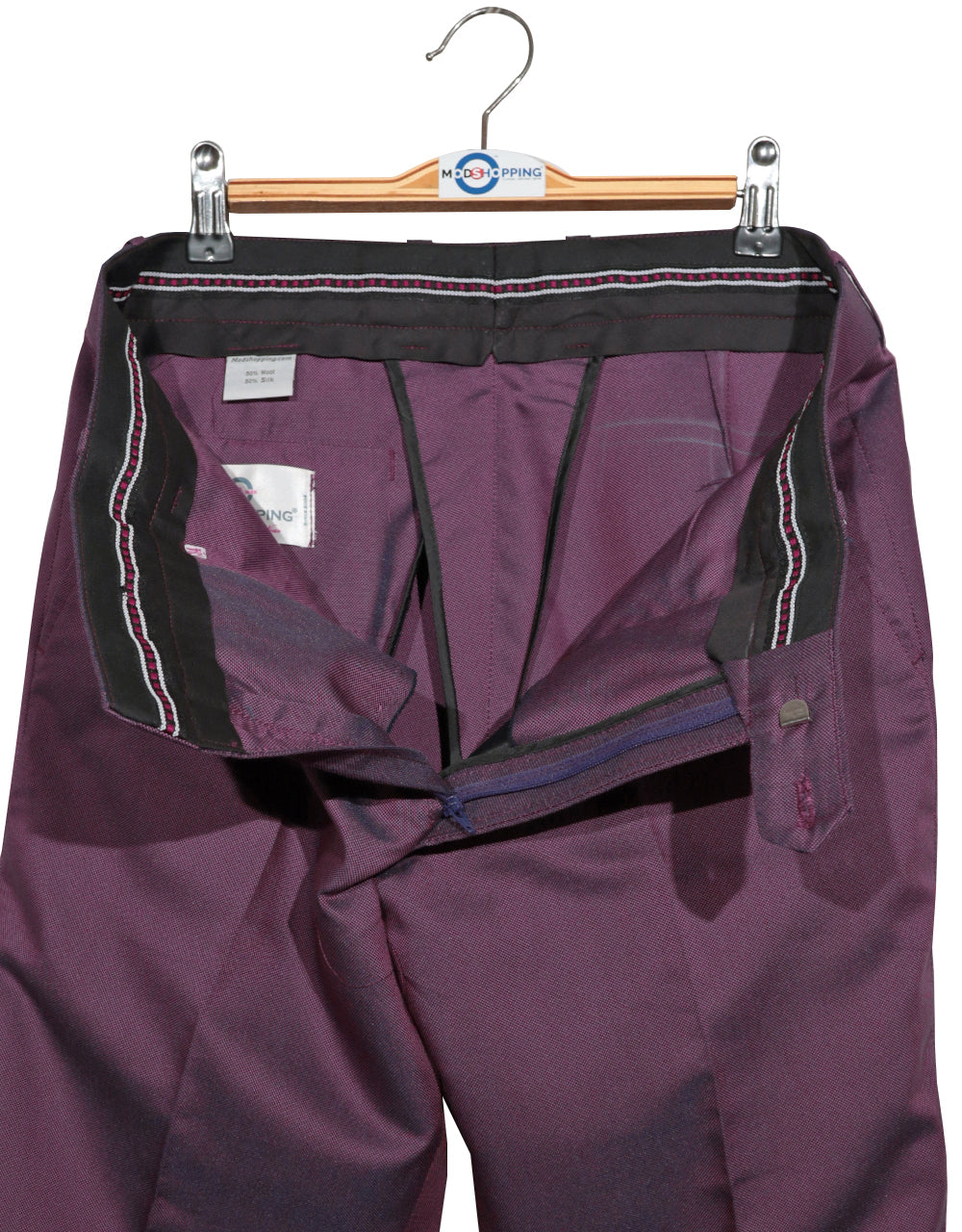 This Suit Only - Wine and Blue Two Tone Suit Chest 36 Regular Waist 30" Inside leg 32"