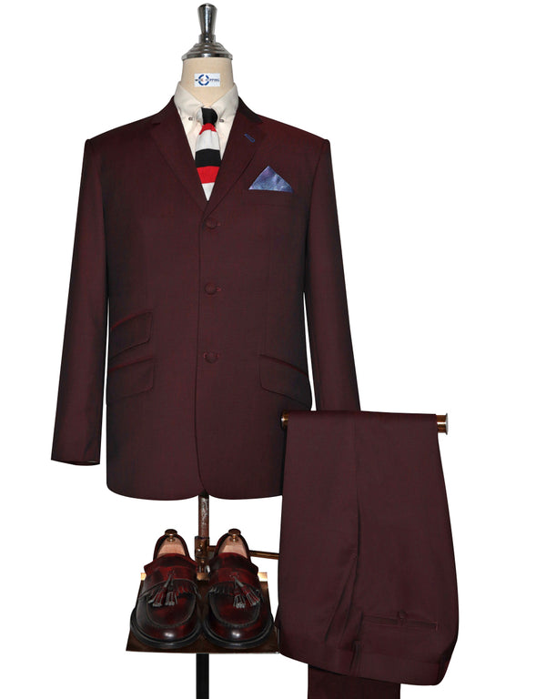 Wine and Black Two Tone Suit