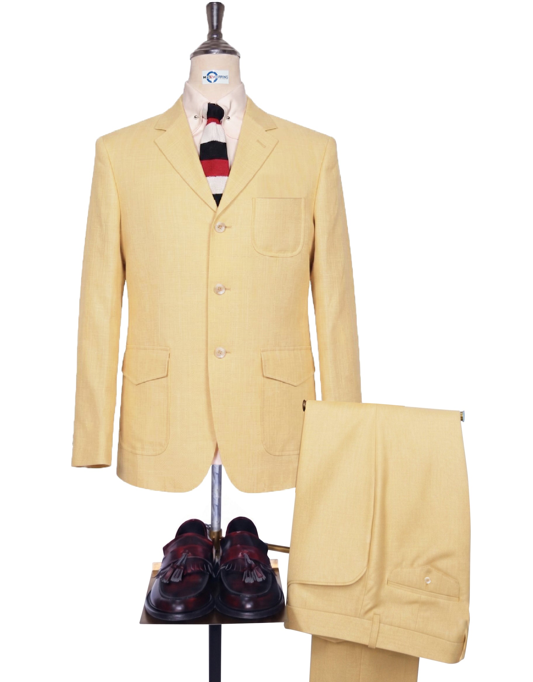 Yellow Birdseye Suit Cavani Murano 25001-8