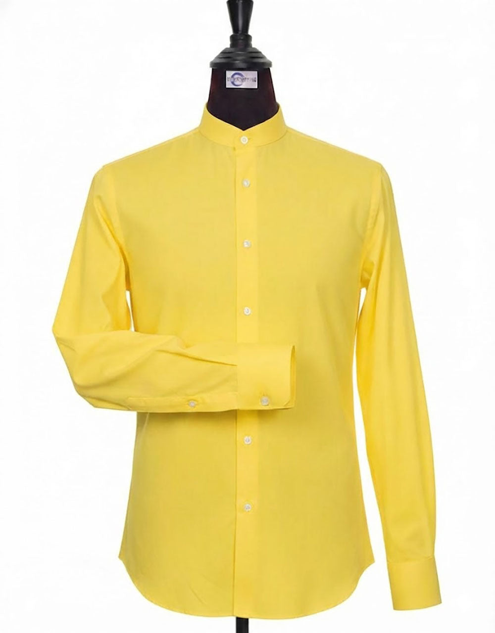  Yellow Mandarin Collar Shirt