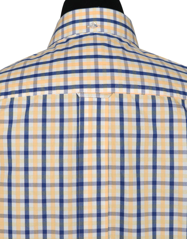 Button Down Shirt -  Yellow and Blue Gingham Check