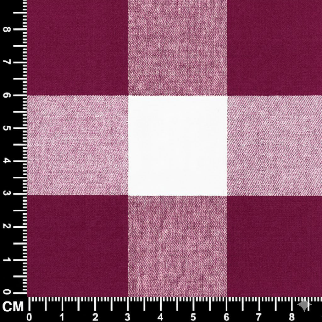 Vintage Mod Magenta Gingham Check Short Sleeve Shirt